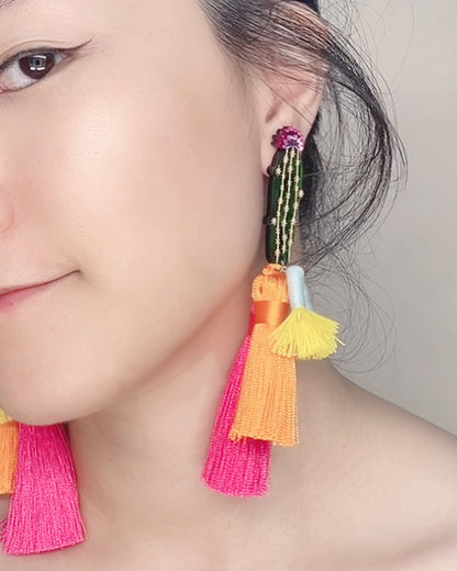 Cactus Tassels Earrings