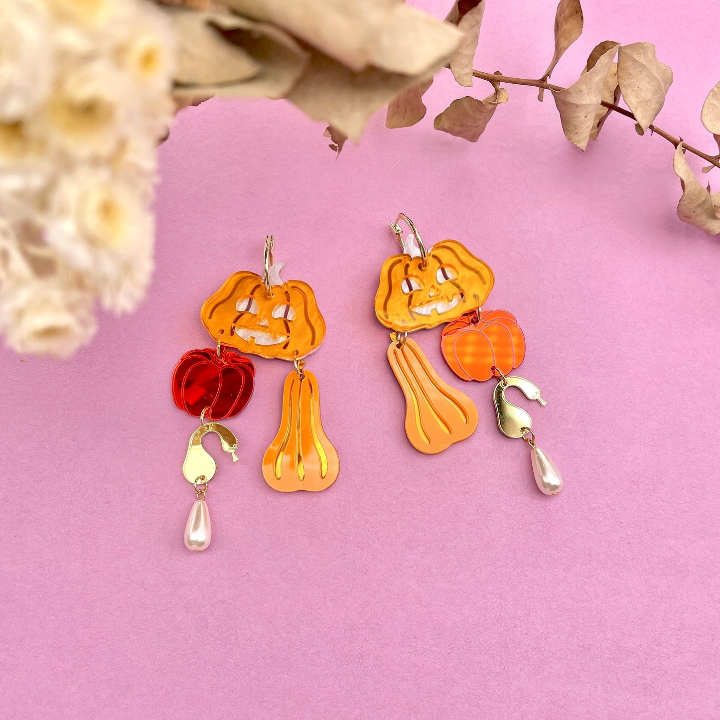 Pumpkin Hoop Earrings (Many Ways)