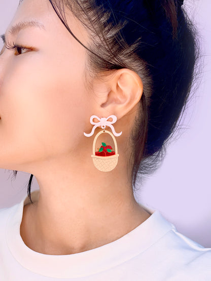 Apple Basket Earrings