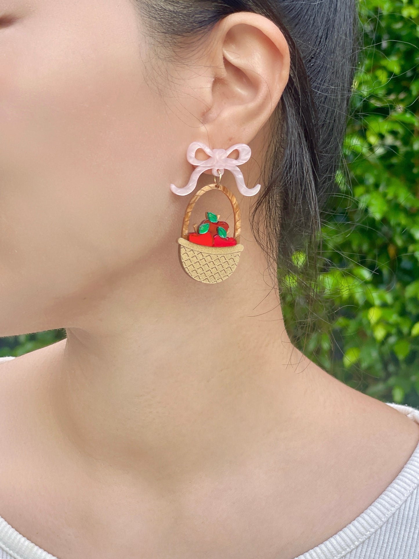 Apple Basket Earrings