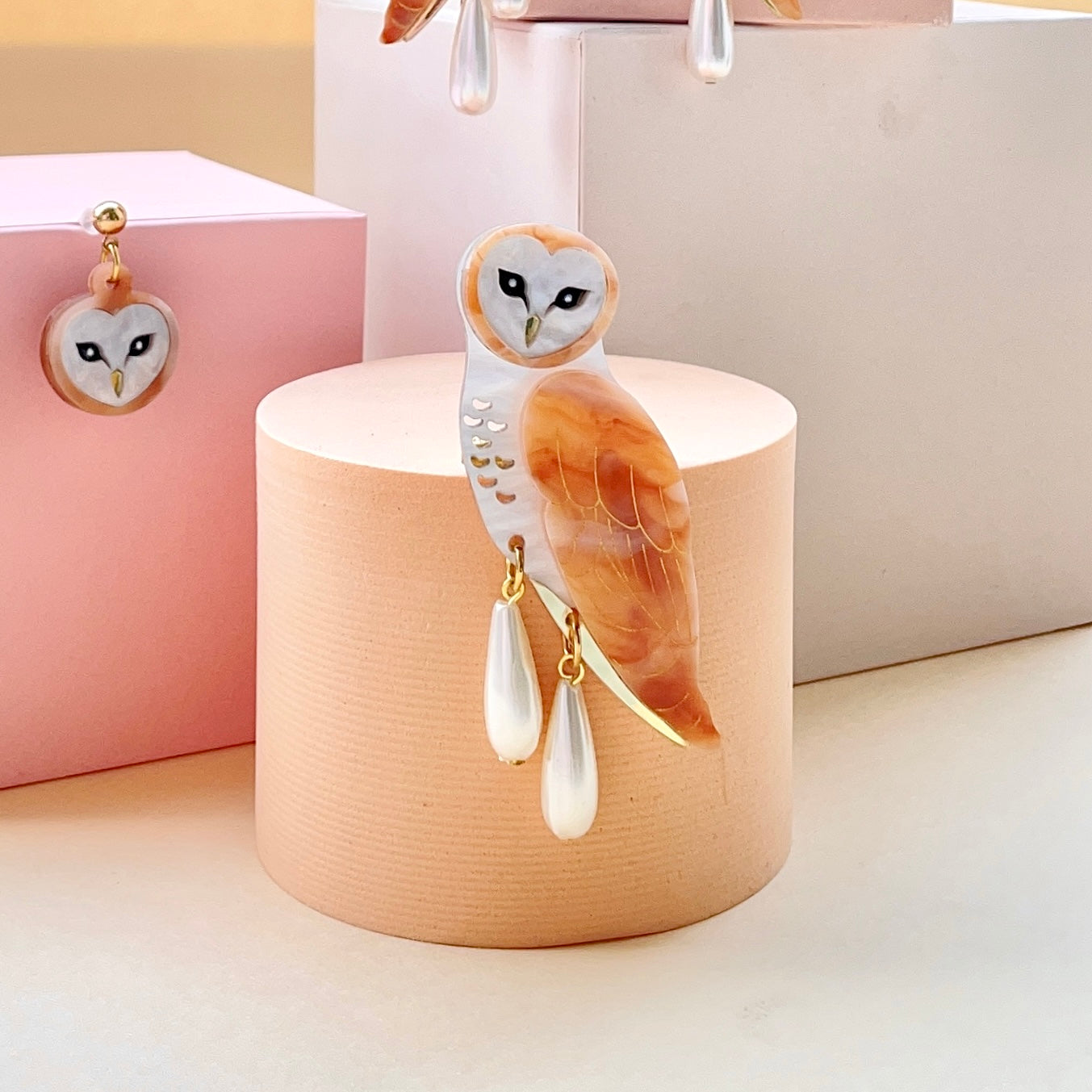 Barn Owl Brooch