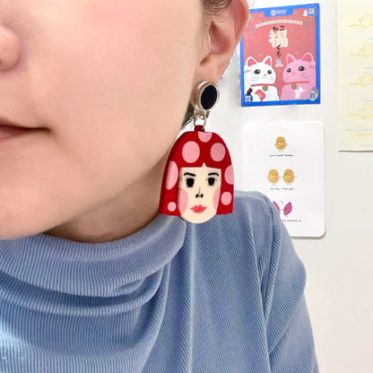 Polka Dot Queen Statement Earrings