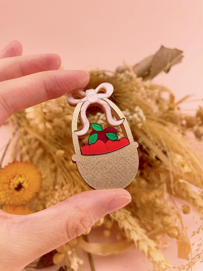 Apple Basket Brooch