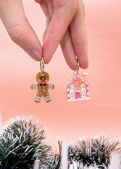 Gingerbread House Ear Hoops