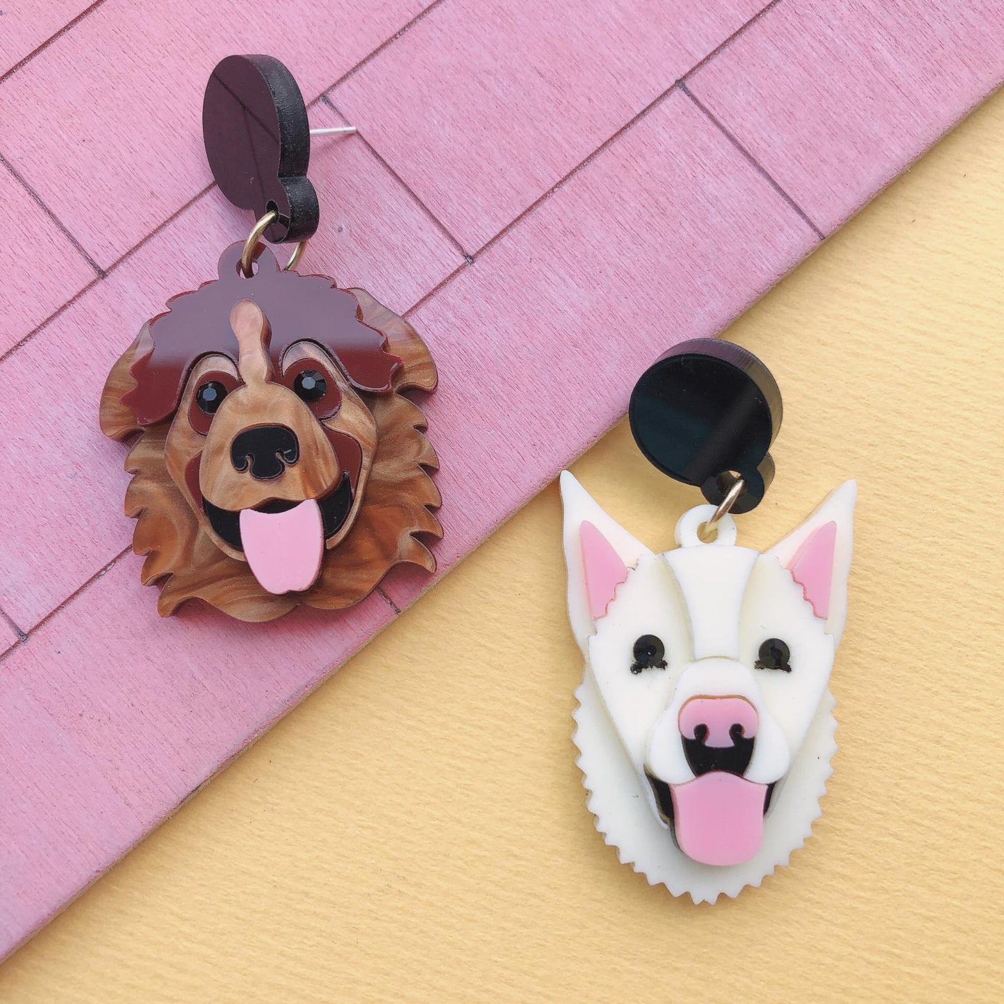 Custom Made 2 Doggies Earrings