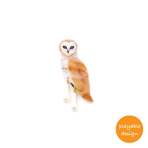 Barn Owl Brooch
