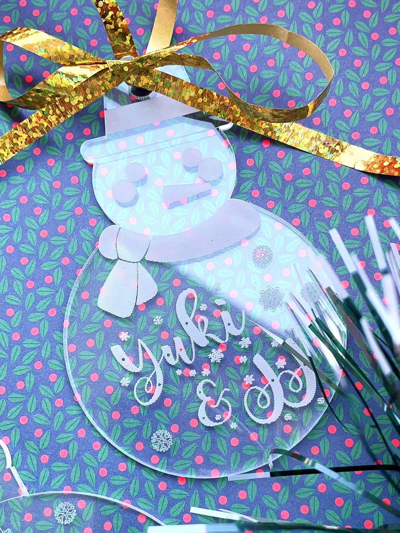 Custom Christmas Tree Ornament - Clear