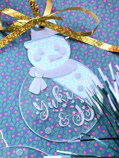 Custom Christmas Tree Ornament - Clear