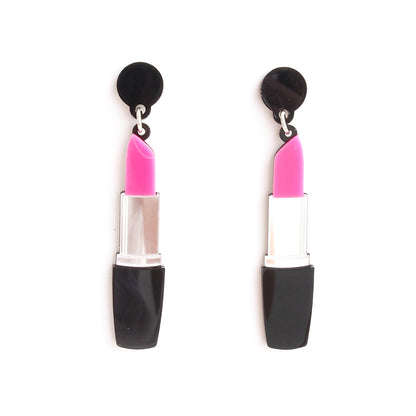 Lipstick Earrings - Pink