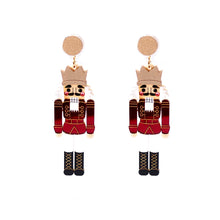 Load image into Gallery viewer, Nutcracker Earrings - Red and Red