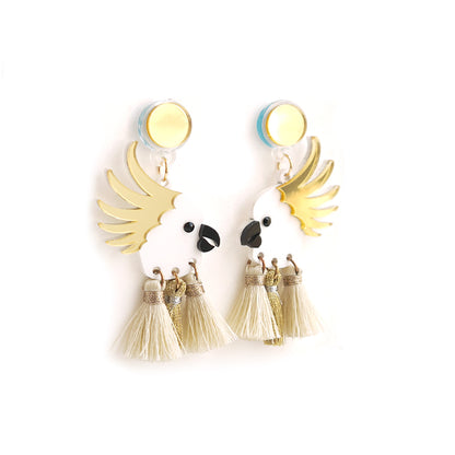 Cockatoo Tassels Earrings