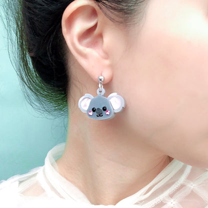 Koala Head Earrings