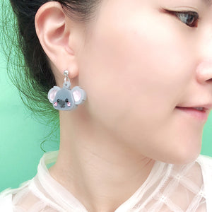 Koala Head Earrings