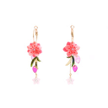 Load image into Gallery viewer, Peach Blossom Hoop Earrings (many ways)