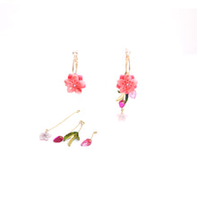 Load image into Gallery viewer, Peach Blossom Hoop Earrings (many ways)