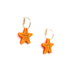 Star Fish Hoops (Orange)