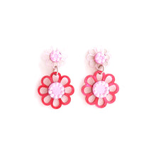 Load image into Gallery viewer, Pink Pearl Blossom Earrings