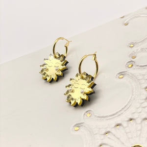 Sun Hoop Earrings