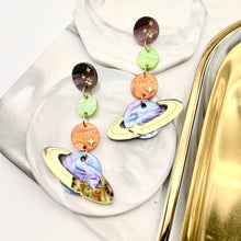 Load image into Gallery viewer, Planet Dangle Earrings