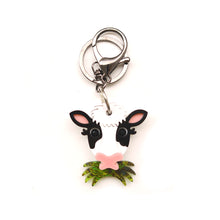 Load image into Gallery viewer, Grass Eating Cow Keychain (Playable)