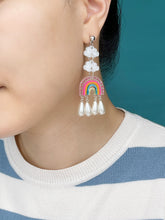 Load image into Gallery viewer, Rainbow Pearl Drop Earrings