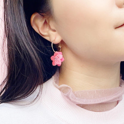 Peach Blossom Hoop Earrings (many ways)